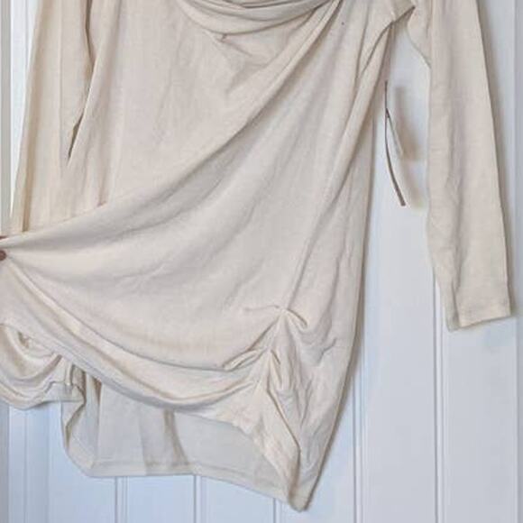 Rachel Rachel Roy Sweater Fold Over Ivory Off-the-shoulder Top 0x Career Cream‎ - Picture 4 of 7